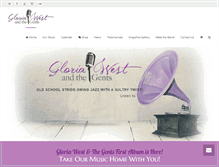 Tablet Screenshot of gloriawestmusic.com